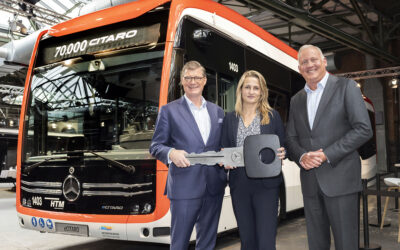 A Mercedes-Benz 70 000. Citaro busza – az elektromos jubileumi eCitaro busz Hollandiában állt forgalomba